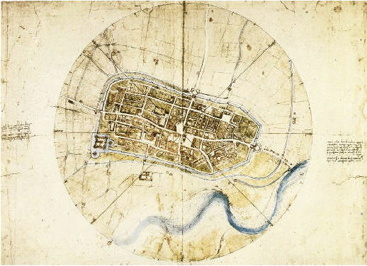 Map: Town of Imola, Cesare Borgia’s stronghold